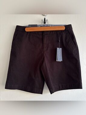 Tommy Hilfiger Hollywood 9” Chino Short Black Mid‑Rise Size 6 NWT